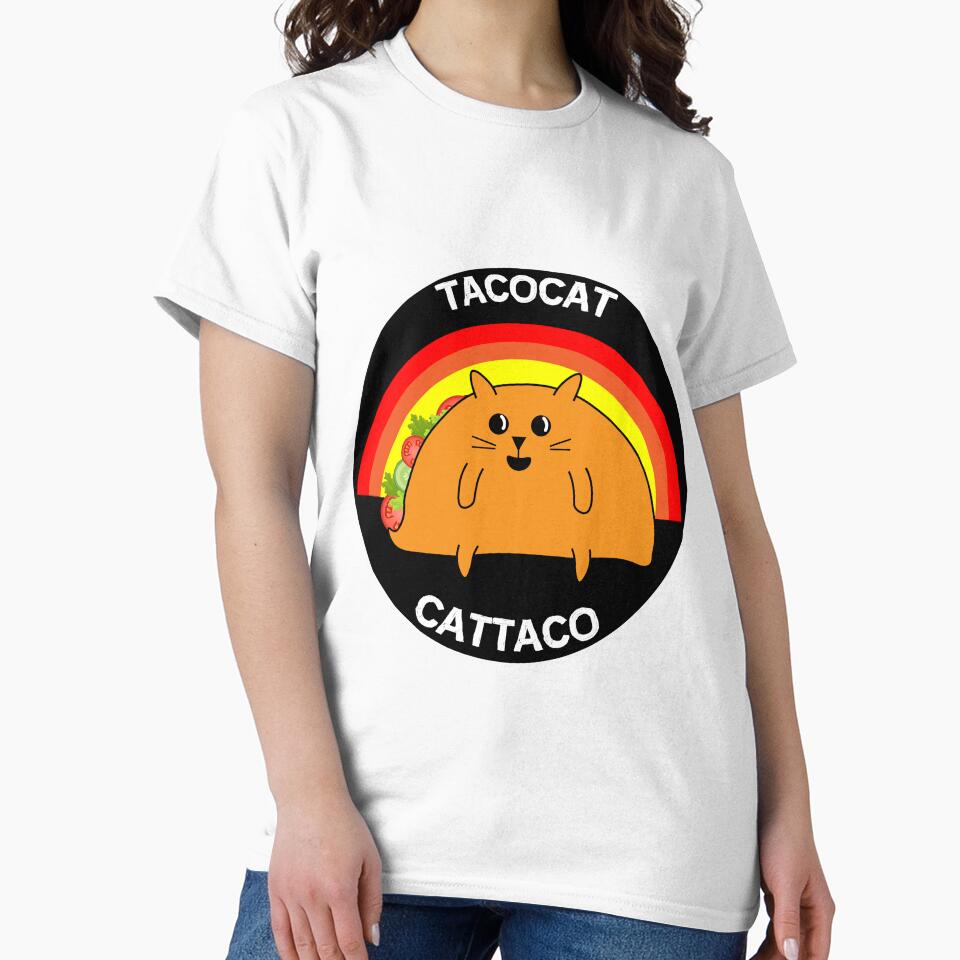 Tacocat Spelled Backward Is Tacocat - Love Cat And Taco Essential T-Shirt - Aprons by happygiftideas