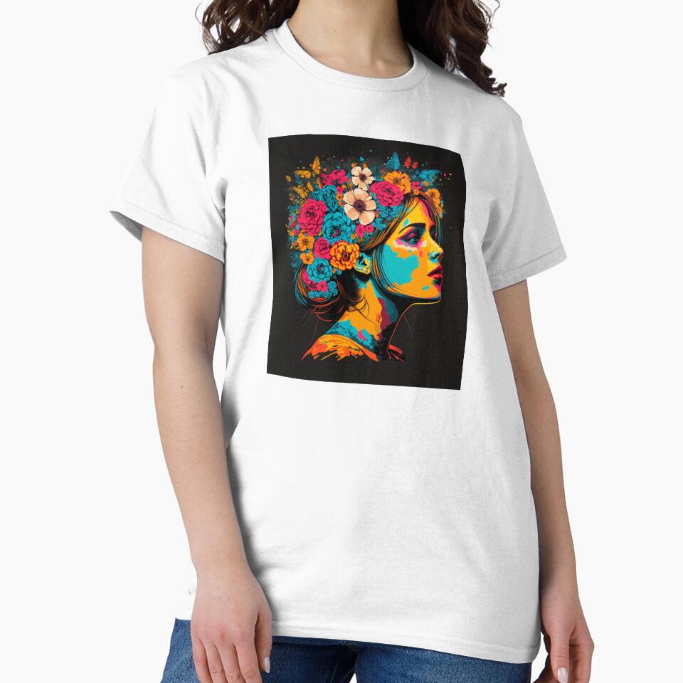 Girl and Flower Pop Art: Add a Modern Twist to Your Wall Décor #MODEL 5 by Thewallart