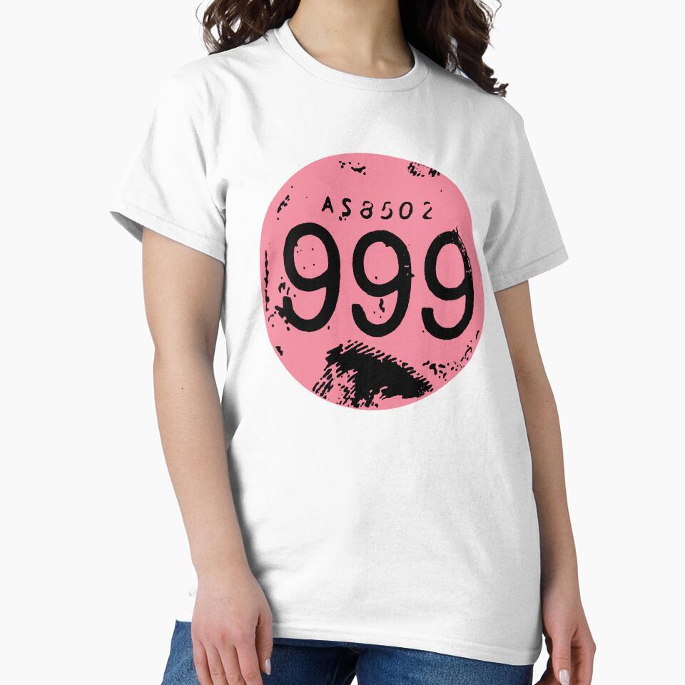 Vintage Style Retro British Punk Rock Nine Nine Nine 999 Pink Pop Art Graphic by wmxdesign