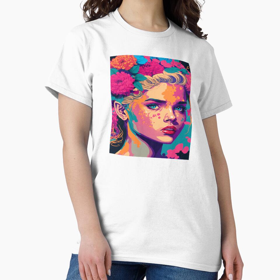 Girl and Flower Pop Art: Add a Modern Twist to Your Wall Décor #MODEL 1 by Thewallart