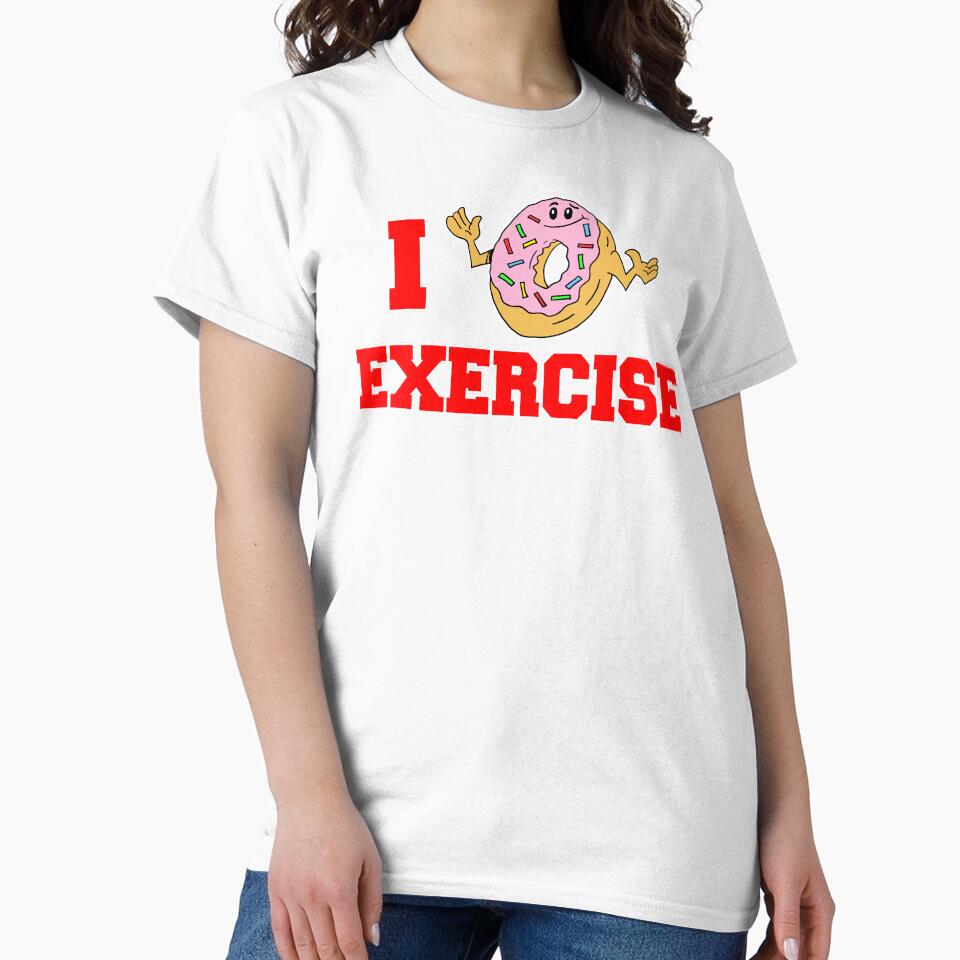 I Do Not (Dougnut / Donut) Exercise Funny Cartoon Doughnut by jaycartoonist