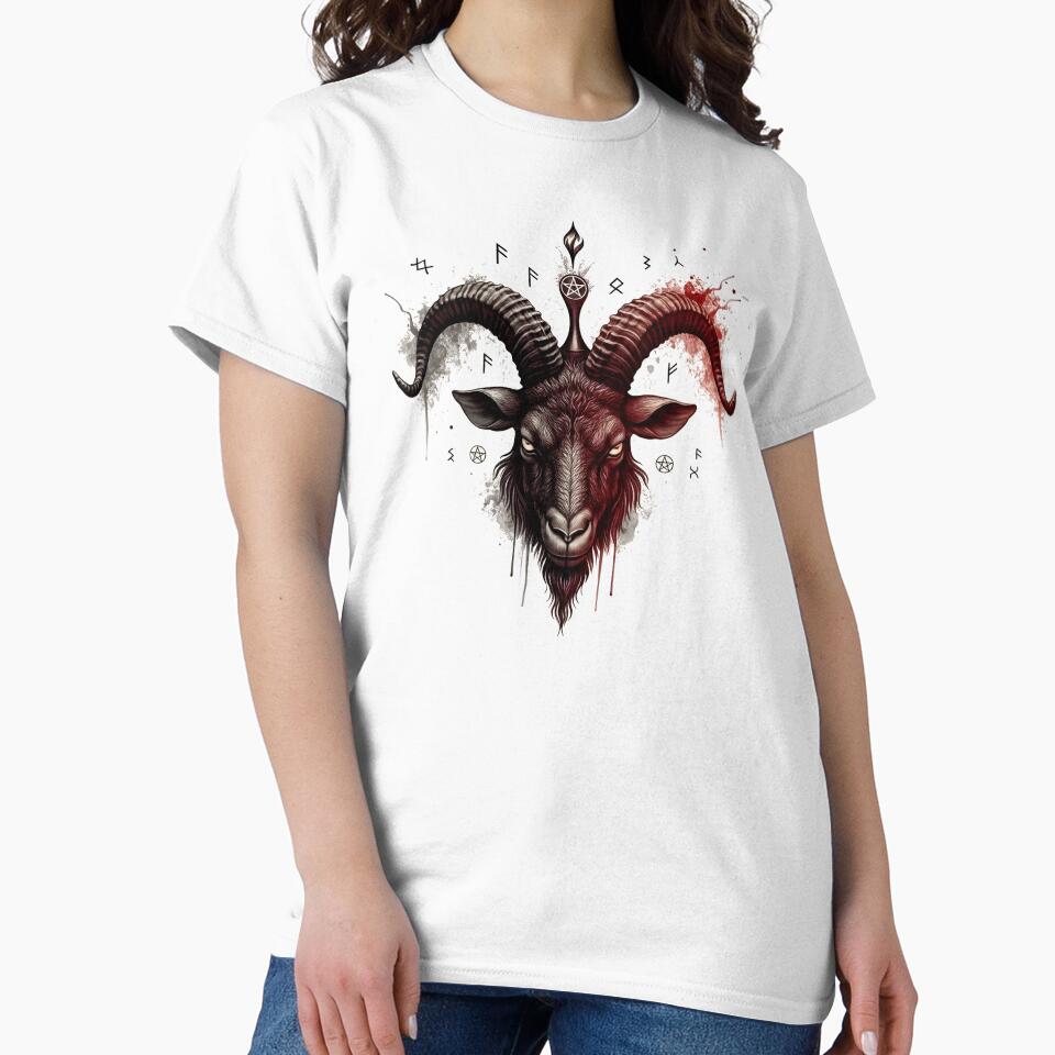 Baphomet Goat Head Gothic Illustration by ZetaDream
