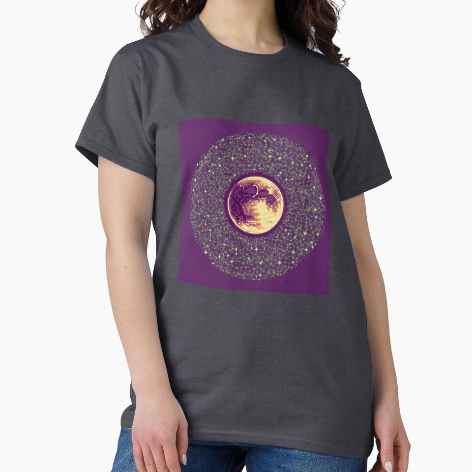 Pixel Art Moon and Stars Design - Retro Art for Clothing, Mugs, and Accessories by AlanCStore