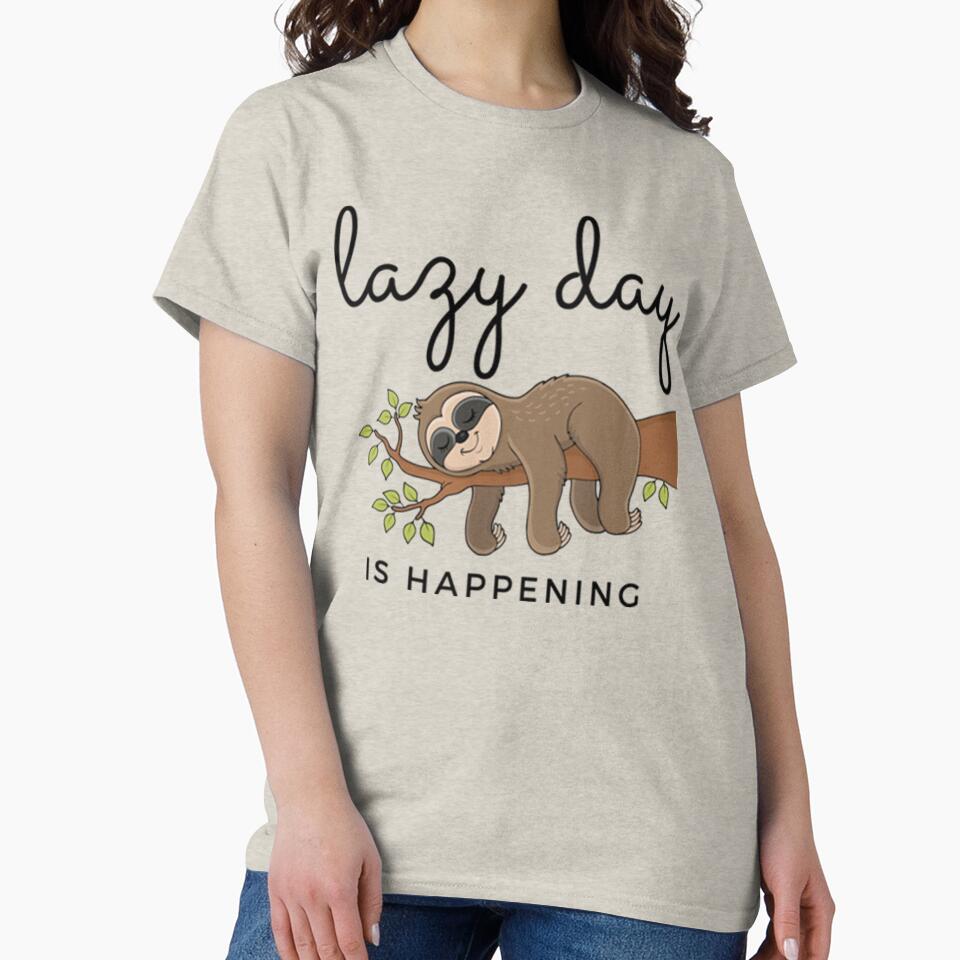 Lazy Day  is happening cute Sloth hanging out by PixelsNotPens