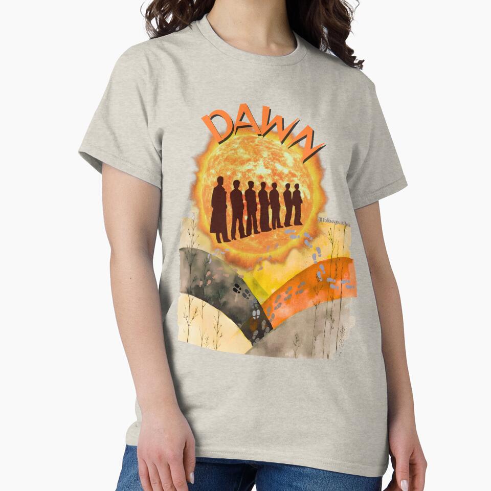 Into The Sun BTS Inspired Design – DAWN Aesthetic ARMY Footprints Art by ARMYPLUGCO