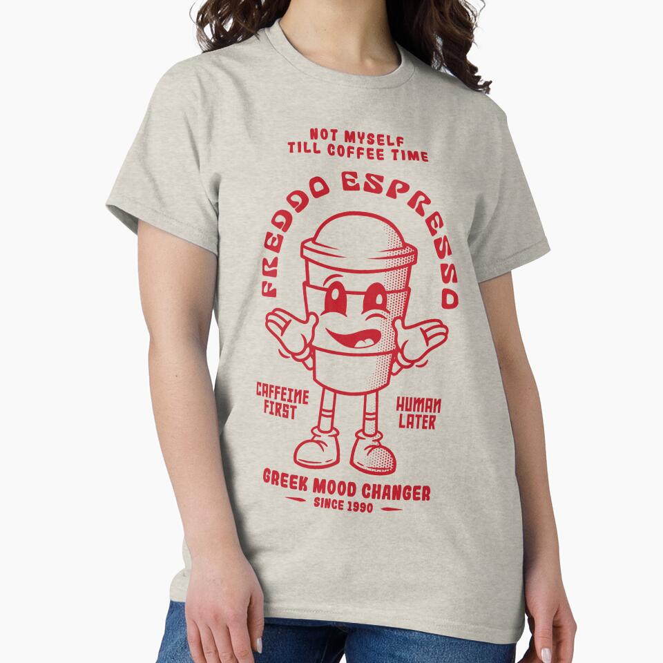 Greek Ice Coffee Retro Mascot Tshirt by GreekTs