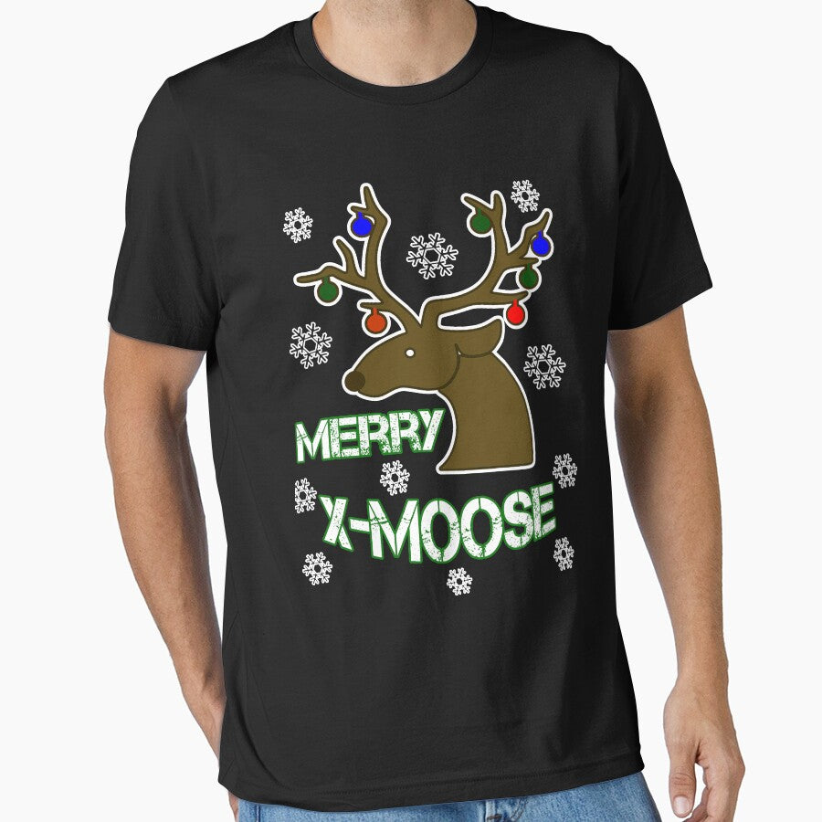 Merry X-Moose Reindeer Christmas by SharpThreadZ
