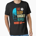 Eat Sleep Cricket Repeat Cricket Player Youth Men Boys Kids by SvgmagicArt