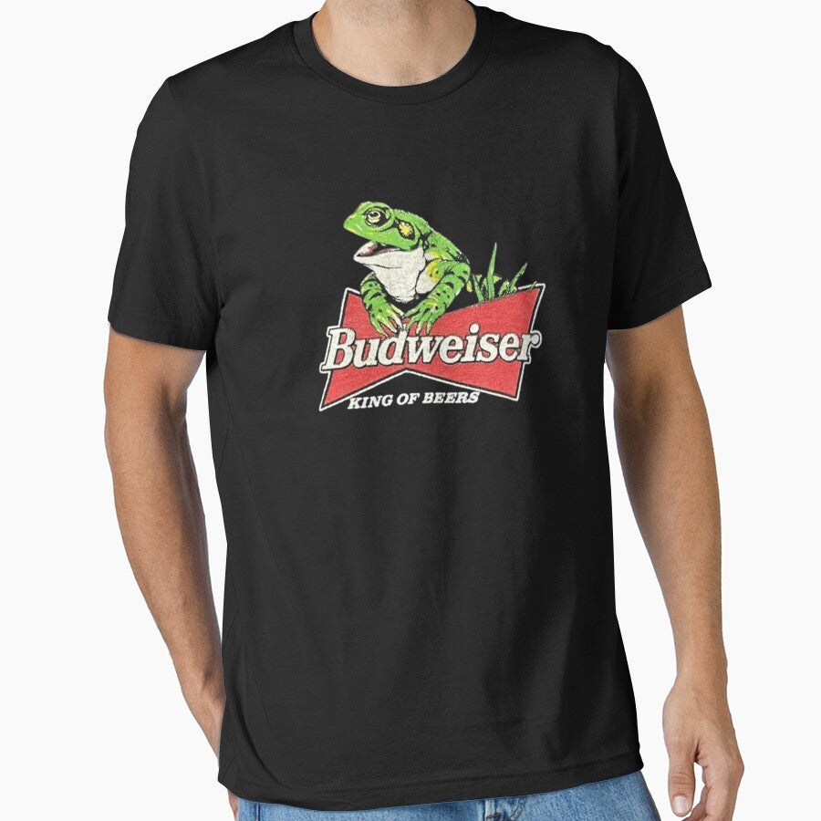Vintage Budweiser Frog King Of Beers Retro Logo by Moonpaw-Whimsy