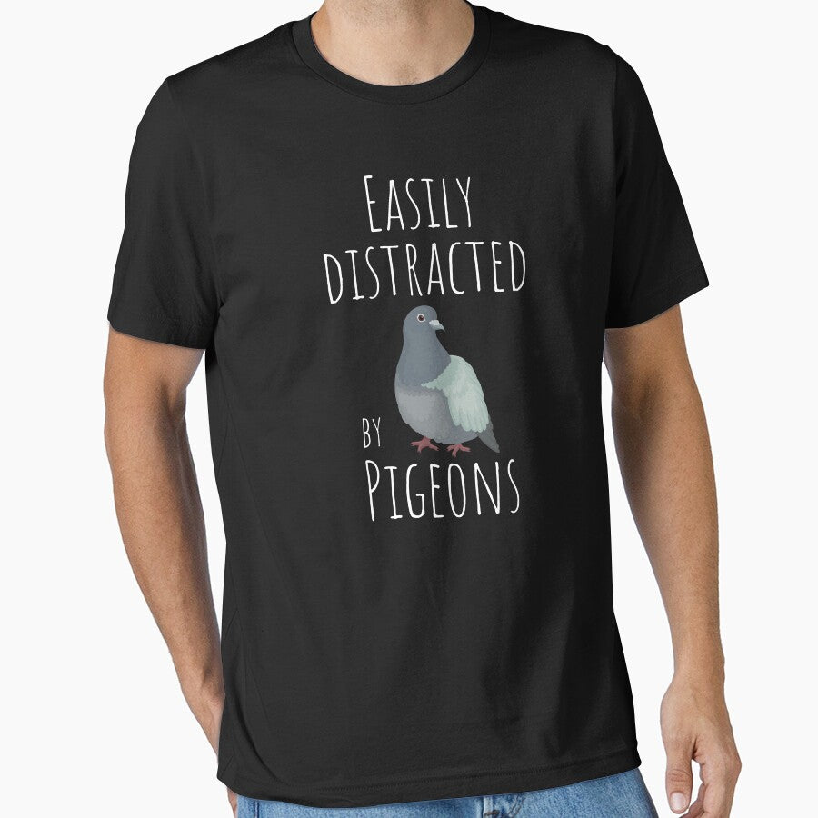 Easily Distracted By Pigeons - Funny Pigeon Lover by FarmOfCuties