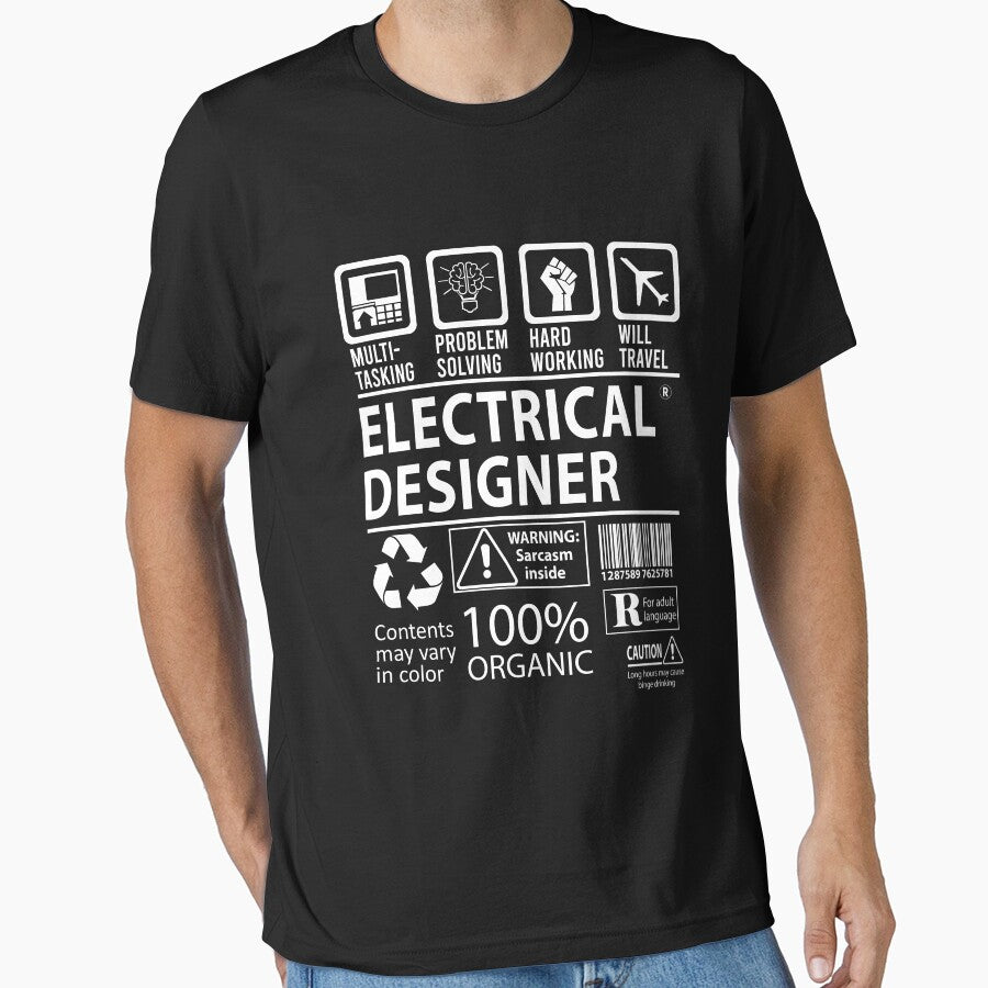 Electrical Designer T Shirt - MultiTasking Certified Job Gift Item Tee by oslandefren