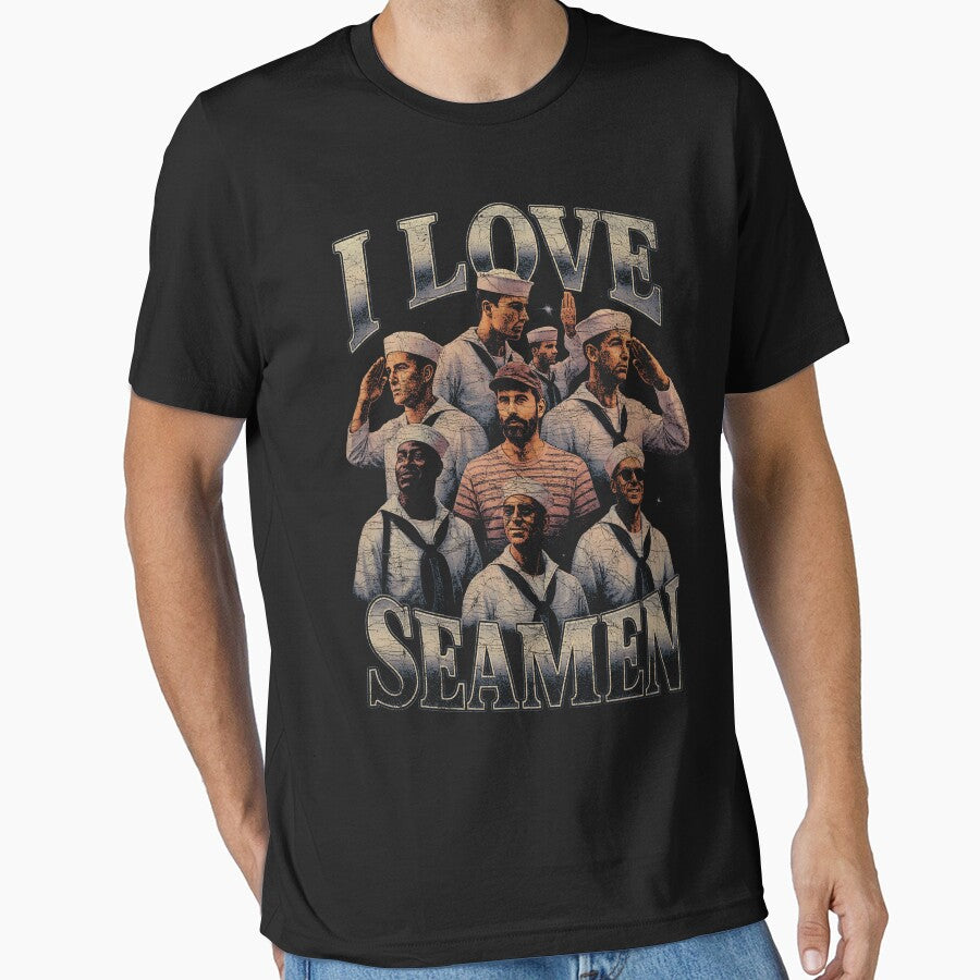 I Love Seamen - Funny US Navy Meme, Gift for Veteran by CARBONARA LLC.