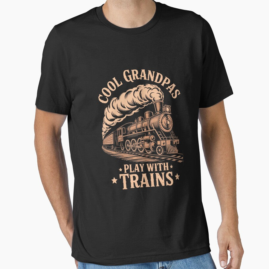 Cool Grandpas Play With Trains Locomotives Trains Grandpa by EllenJast
