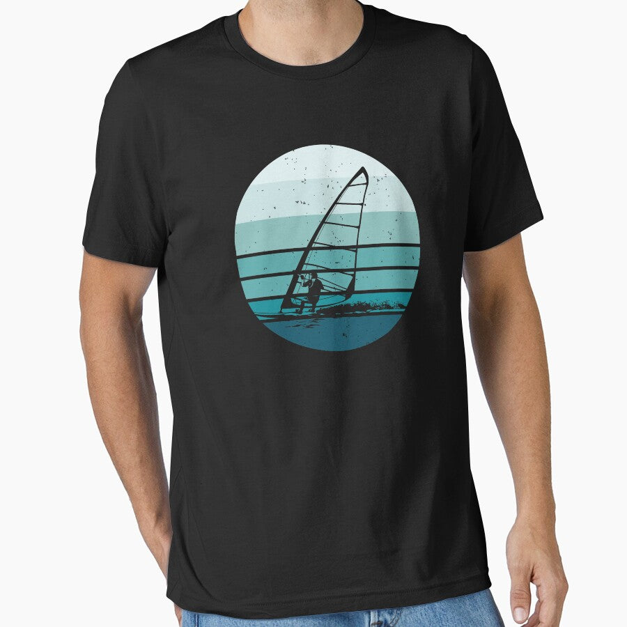 Windsurf, Windsurfing - Vintage Style Blue Sun by EstelleStar