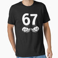 67 “Six Seven” Meme – Viral Number Joke Design with Floating Hands | Internet Humor Art by BrainBubbleArt