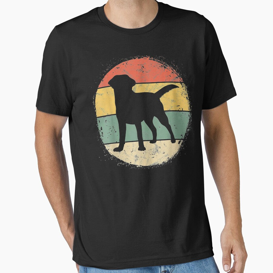 Circular Retro Labrador Owner Gift Golden Black Lab Dad Mom by AntwoneStudio