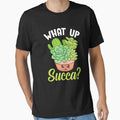 Funny What Up Succa? Punny Succulent Cactus Pun by perfectpresents