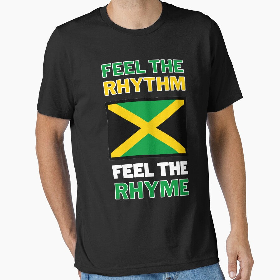 Jamaican Flag - Feel The Rhythm, Feel the Rhyme Invert - Cool Runnings, Jamaican Bobsled Film Nostalgic 90s - Invert Design by LittleBitDarker
