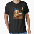 Golden Retriever Drinking Beer Funny Dog Meme by Vonravenn