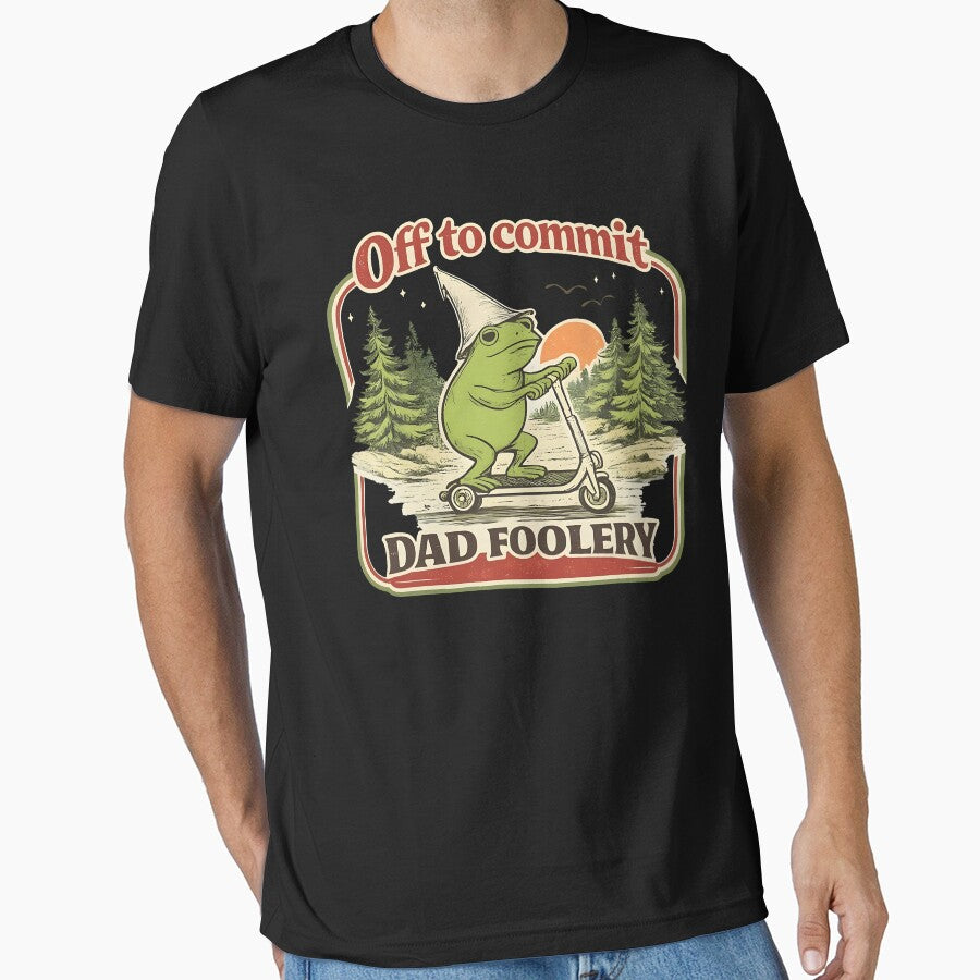 Off To Commit Dad Foolery Funny Frog Father Day Dad Gift by b3ida-zl