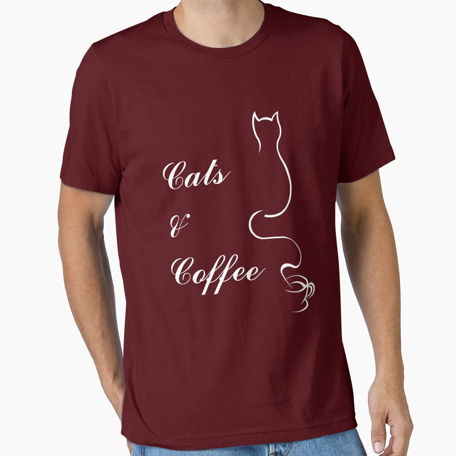 Cute Cats and Coffee T-Shirt by triharder12