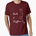 Cute Cats and Coffee T-Shirt by triharder12