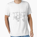 Bear In The Woods Cartoon - Black Print by worldofmoose