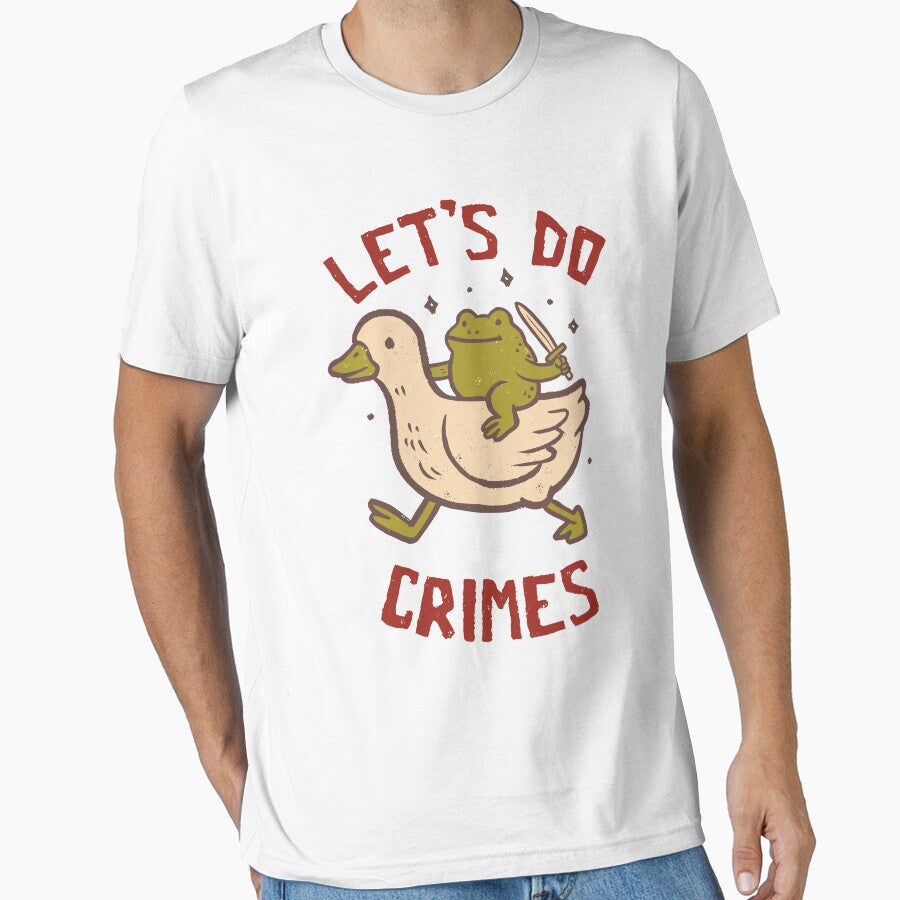 Cute Frog Riding Duck Let’s Do Crimes by Brittanycguire