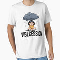 Ca.rtoon Girl Sitting Under Rain Clou.d Indoors by HaroldPrichard