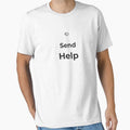 Send Help – Funny Minimalist Office Humor Design by mostly_offline