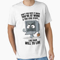 Sad office computer – workplace burnout humor “Lose your will to live” funny work joke (on light colors) by messy-nessie