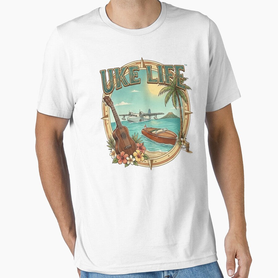 Uke Life Vintage Retro Shirt – Distressed Music Lover Tee by Ukulele Gent
