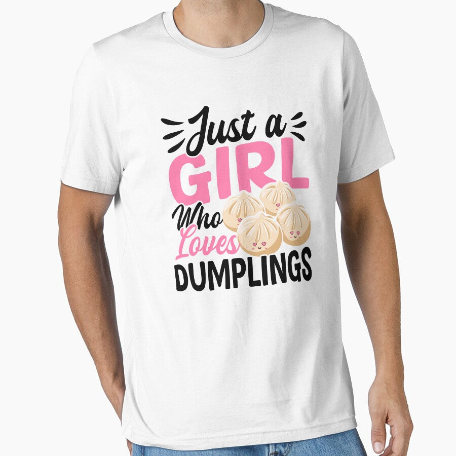 Just a Girl Who Loves Dumplings Kawaii Dumpling Design by EmeraldeaArt
