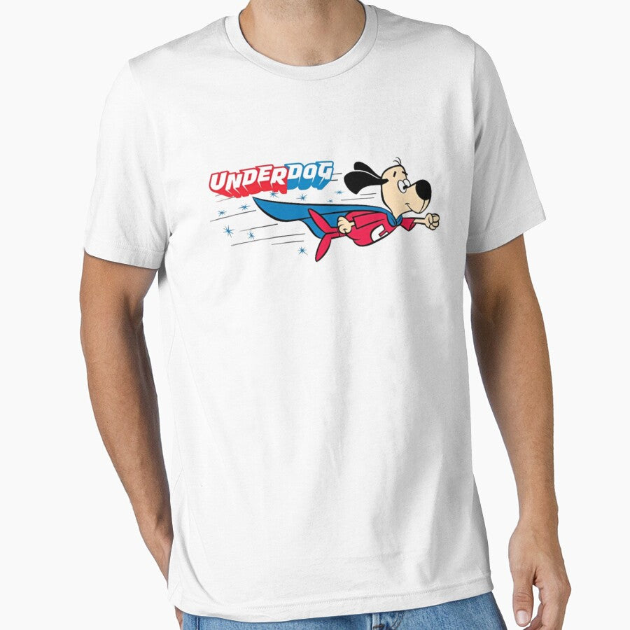Classic Retro Flying Underdog Superhero Graphic by Moonpaw-Whimsy