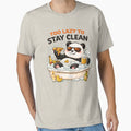 Too Lazy To Stay Clean Funny Panda Bath Chill Design by ZenvyraLab