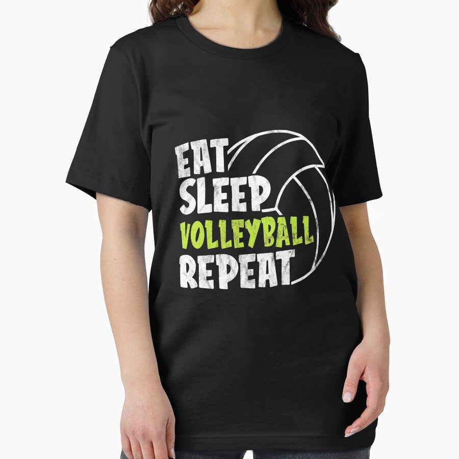 Eat Sleep Volleyball Repeat Cool Funny Retro Player Tee by ACHRAF877