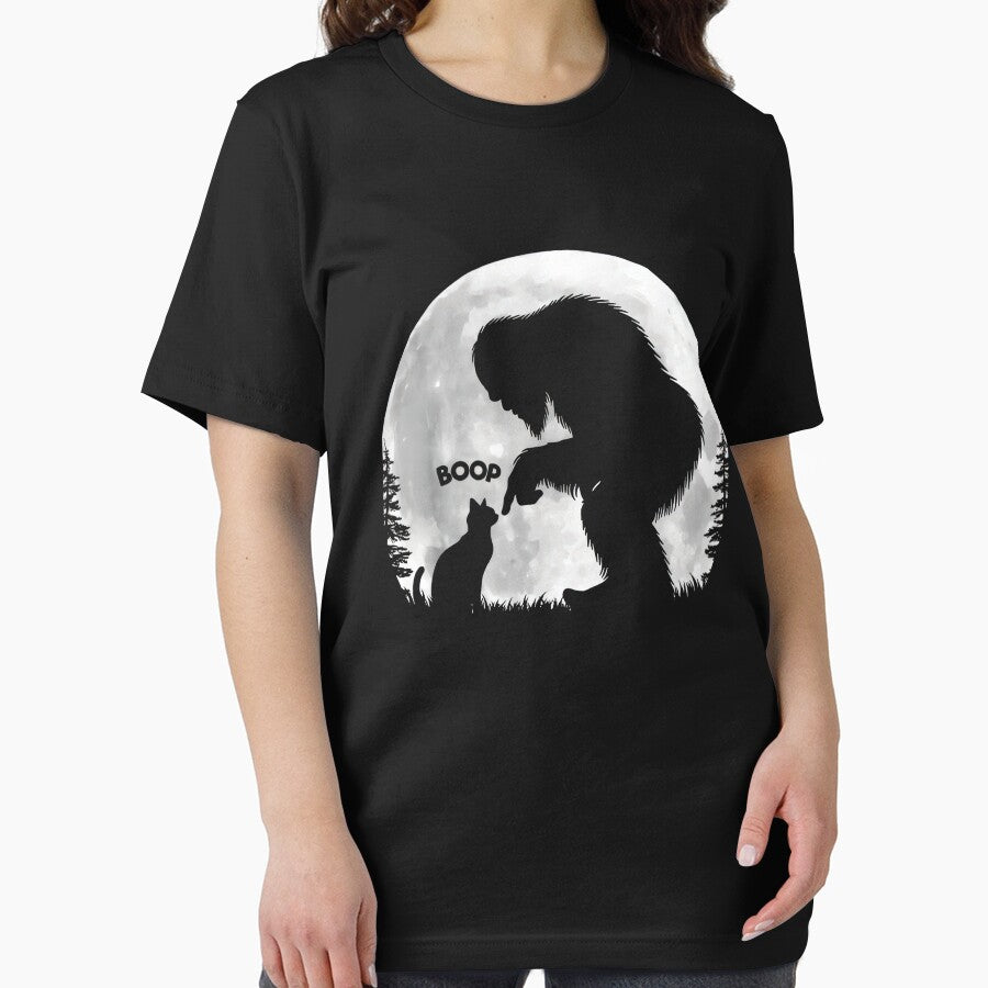 Bigfoot Boop Cat Funny Sasquatch Cat Moon Cute Meme by Tanjaberto