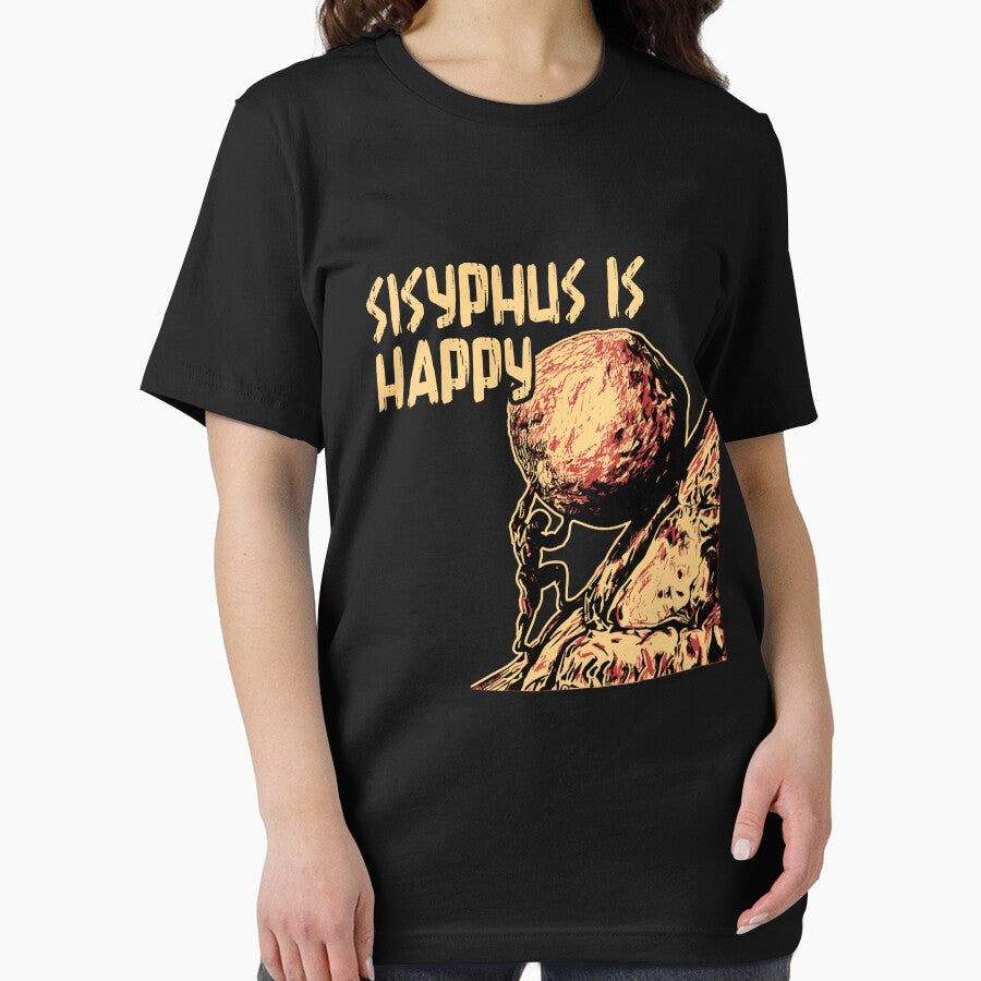 Sisyphus Is Happy Funny Greek Myth Meme Philosophy Philosopher by Dressed For  Duty
