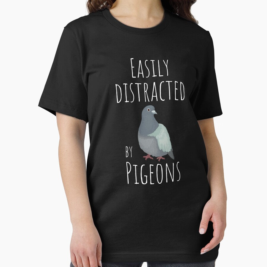 Easily Distracted By Pigeons - Funny Pigeon Lover by FarmOfCuties