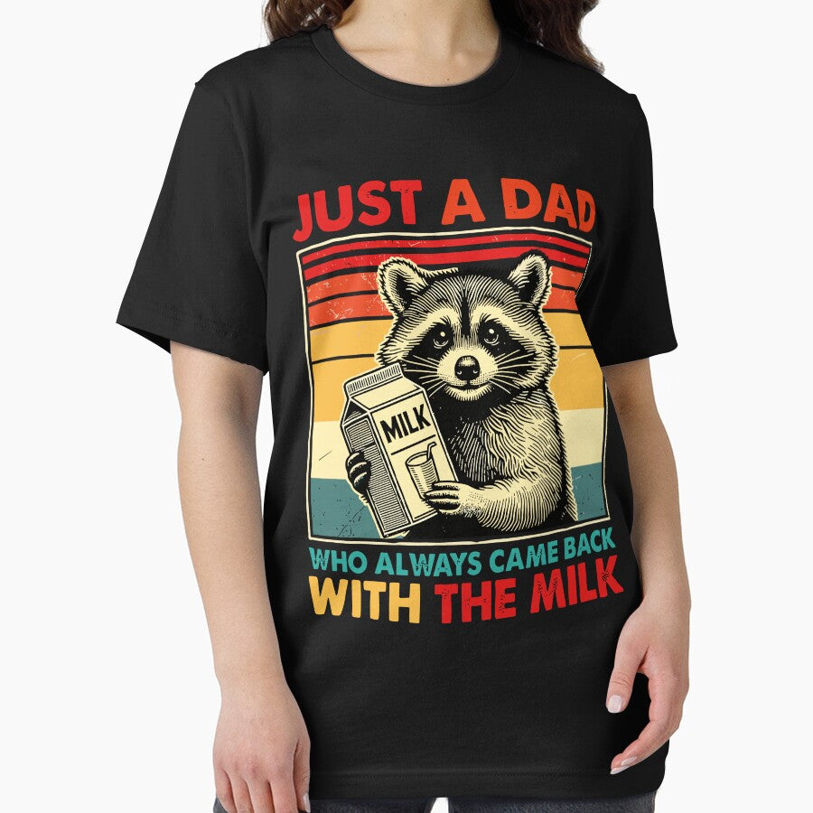 Raccoon Just A Dad Who Always Came Back With The Milk Fathers Day by pansak
