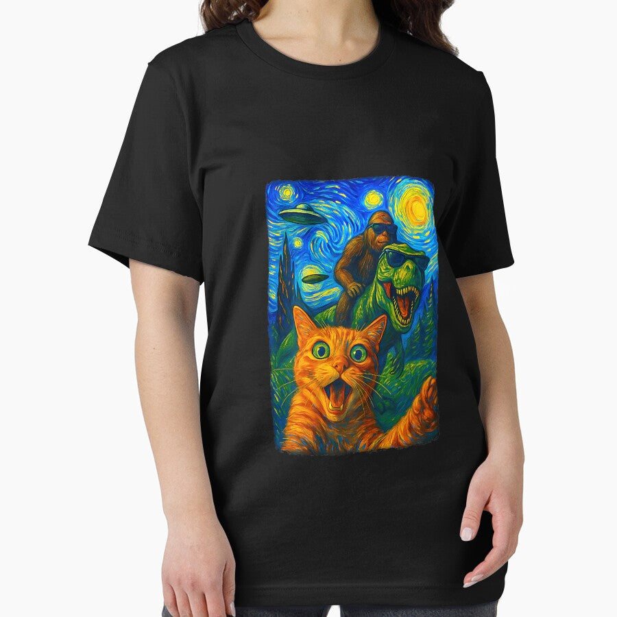 Cat T-Rex Bigfoot UFO Selfie by FrankIsabel