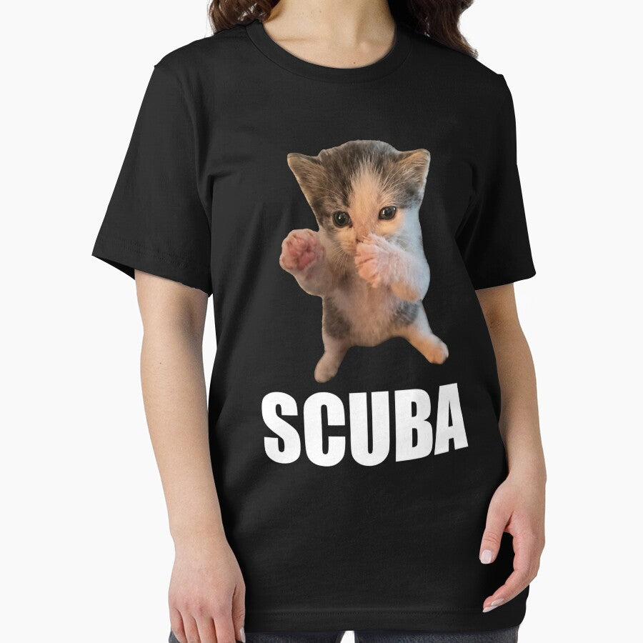 Cute Scuba Dancing Meme Cat Funny Scuba Meme by Starry Night Creative Art