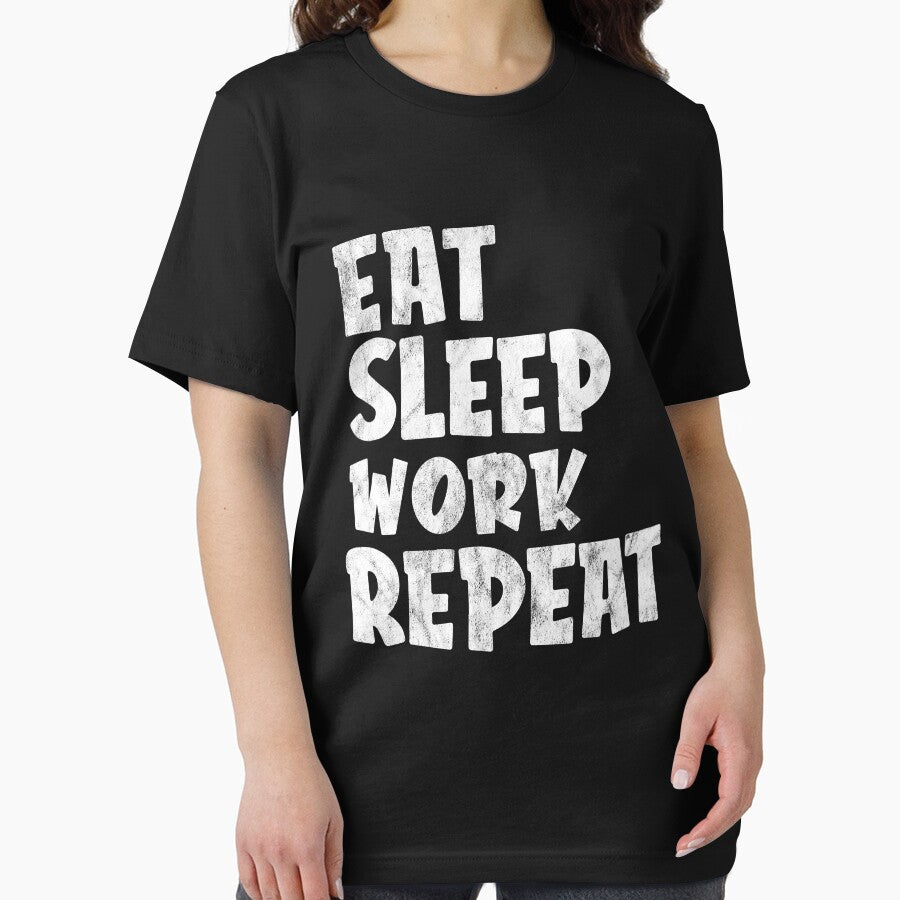 Eat Sleep Work Repeat Funny Man Women Vintage Worker by ACHRAF877