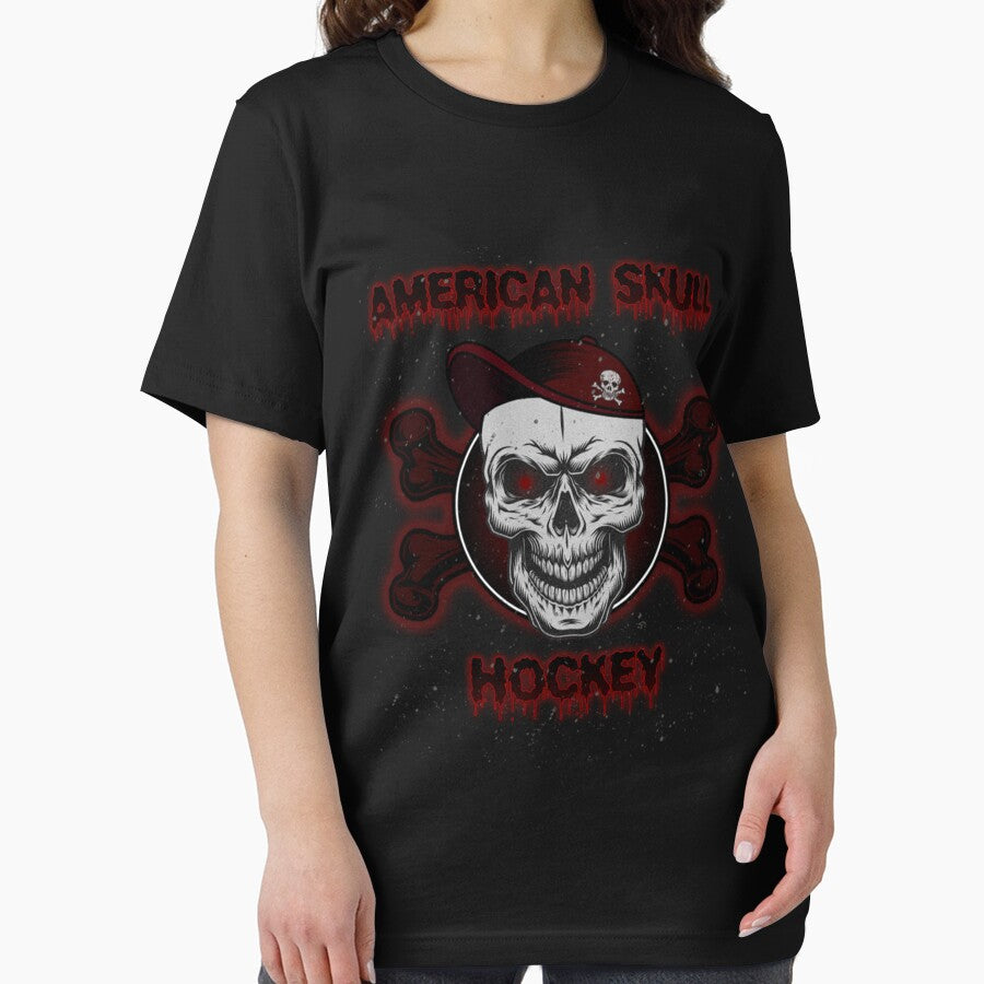 American Skull Hockey Unisex Classic T-Shirt by joannonapk6