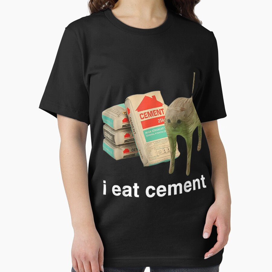 I Eat Cement Cursed Cat Funny Oddly Specific Meme by TobieHatfield
