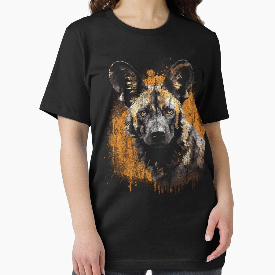 An Africian Wild Dog - Street Art Distressed Animal by GVRDesign