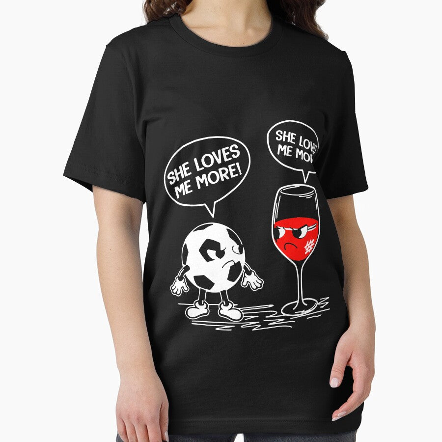she loves me more soccer wine game drink wine by JohnCases