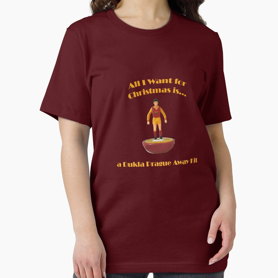 Half Man Half Biscuit - All I Want For Christmas is a Dukla Prague Away Kit - Football Club by Fuzzdandy Designs