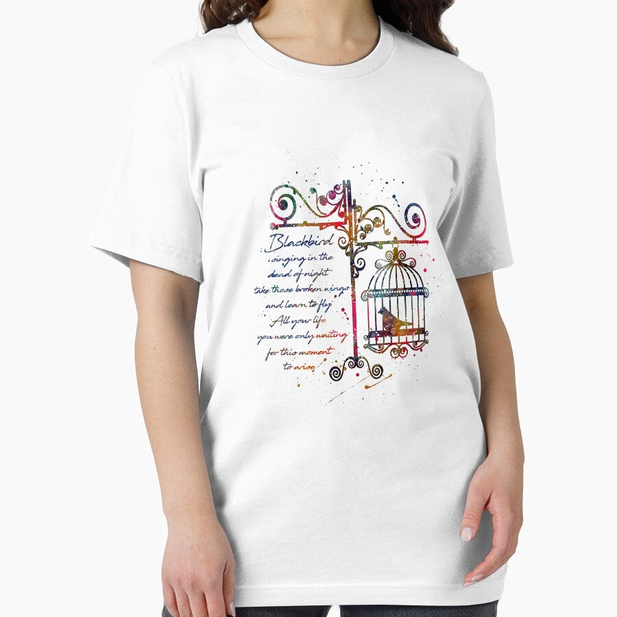 Blackbird Singing In The Dead Of Night Hippie Colorful by RaymondPurves