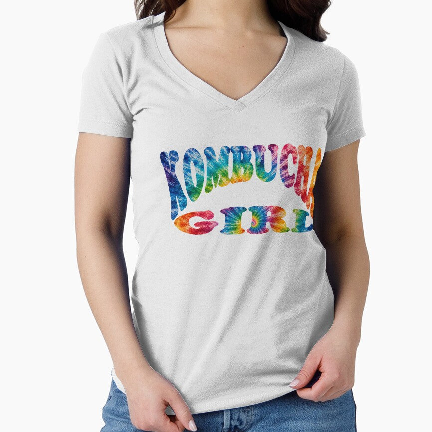 Kombucha Girl, Tie‑Dye wellness lifestyle Design for lovers of fermented drinks by shorethings